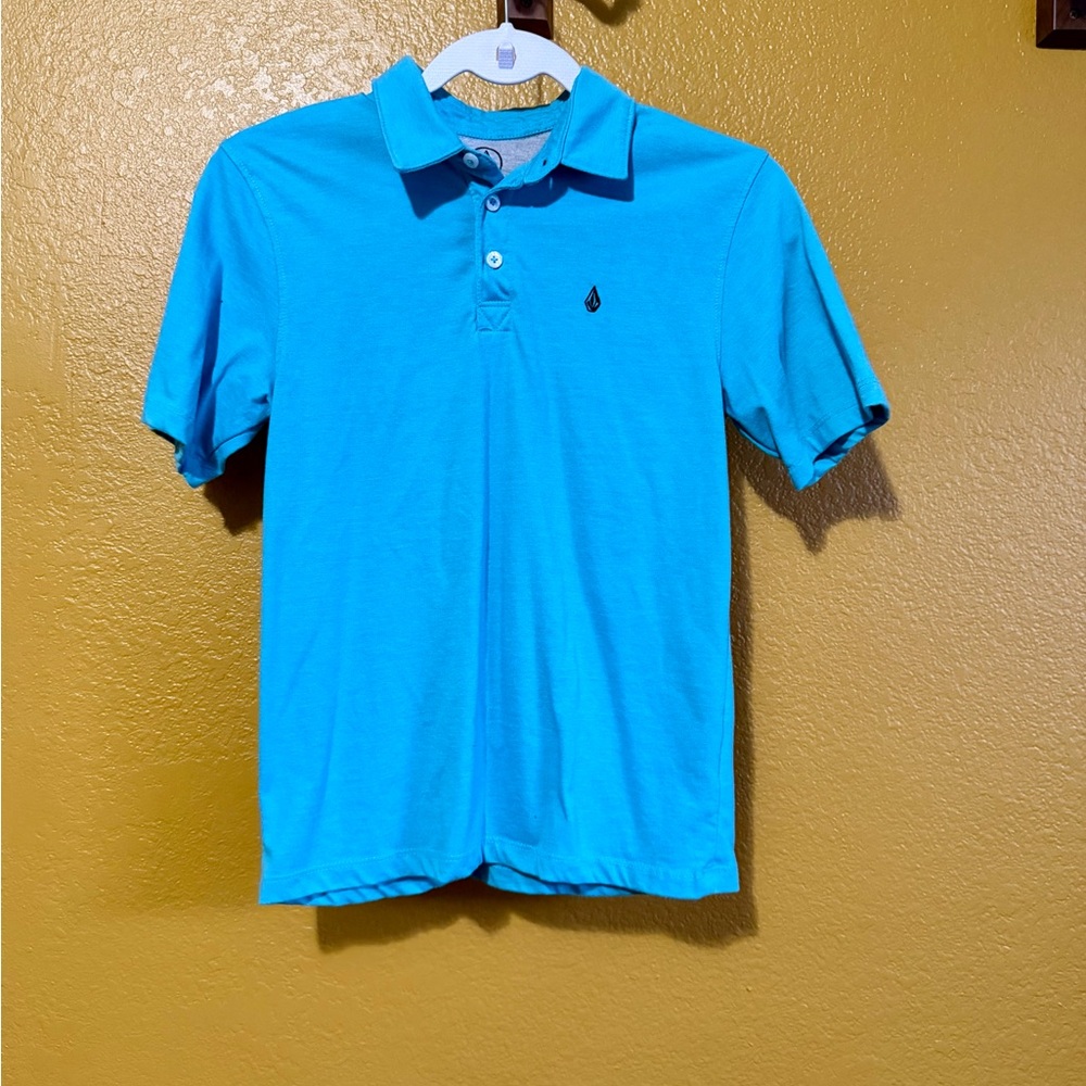 Blue Polo Shirt with Logo